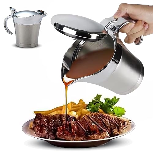 COOLAB 450ML Stainless Steel Gravy Boat with Lid – Double Insulated ...