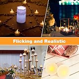 ERTYUI 24 Pack LED Tea Lights Warm Yellow Flickering, Battery Included view 2