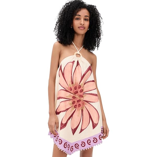 amur everlee orchid print mini dress Everlee Orchid Print Mini Cobalt Orchid / 6