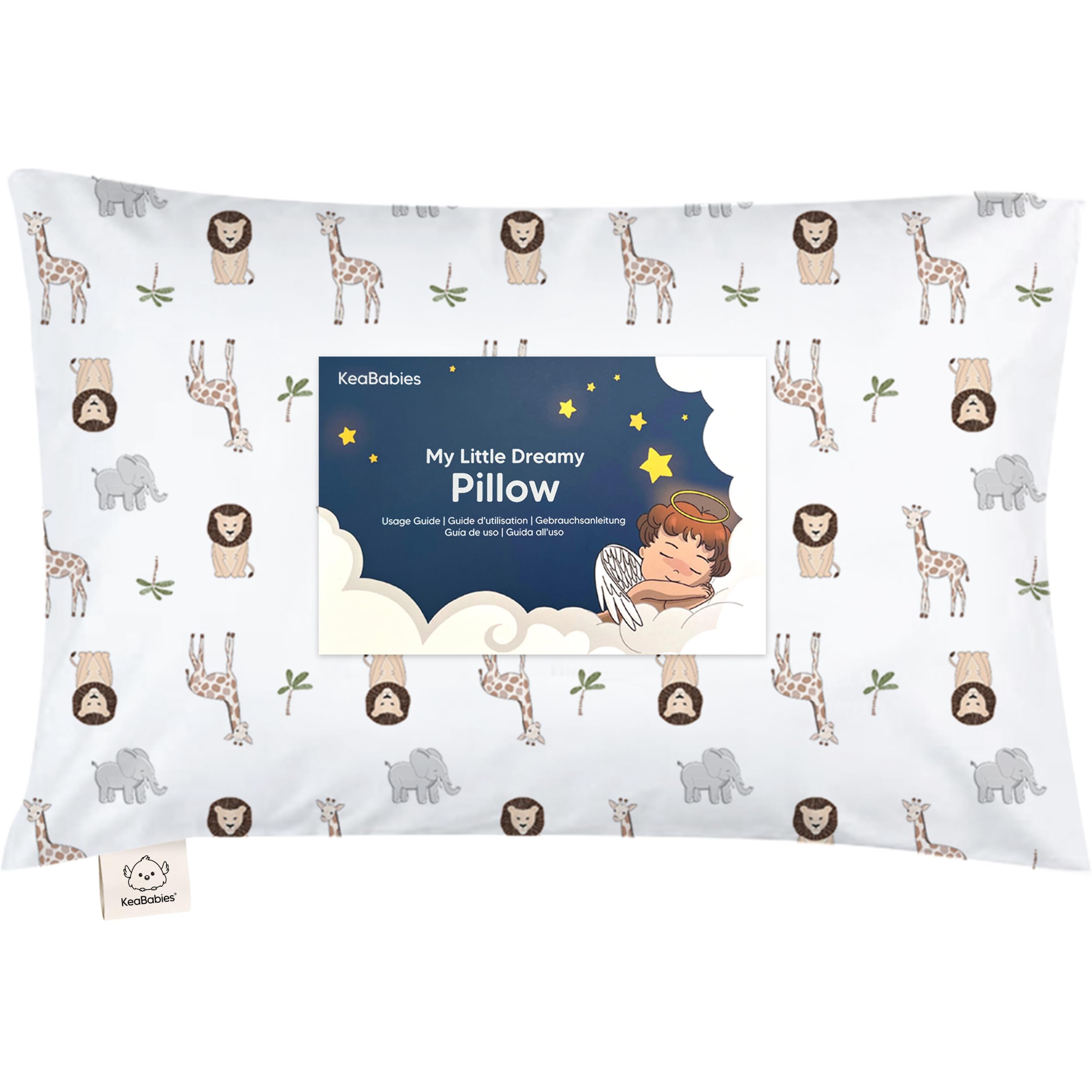 Photo 1 of Toddler Pillow with Pillowcase - 13x18 My Little Dreamy Kids Travel Bed Pillows for Sleeping, Organic Cotton Small Pillowcase, Soft & Breathable, Machine Washable, Toddlers 2-5 Years Old (The Wild)