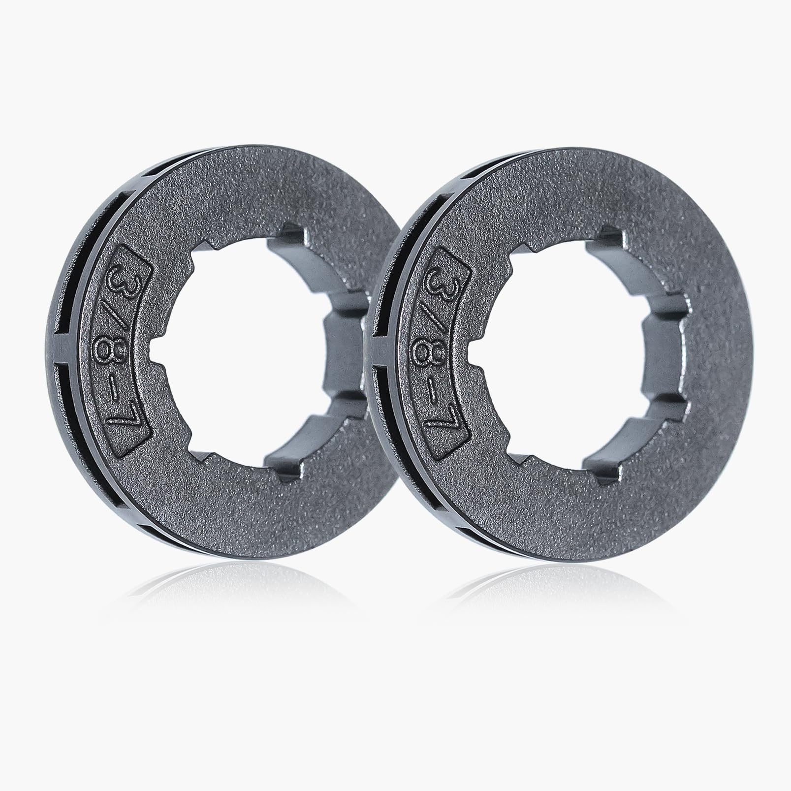 Haishine 2Pc/lot 3/8"-7T Sprocket Rim (Small) for Husqvarna 50 51 55 154 254 Stihl 034 036 Chainsaw 19mm Inner Hole Replace #000 642 1249