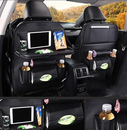 Qxxz Voiture Siege Arriere Organisateur Pour Bebe Automobile Kick Tapis Protecteur Pliable Table A Manger Pour Jouet Tasse Titulaire Stockage Voyage Accessoire Pour 2 Pcs 1 Amazon Fr Sports Et Loisirs