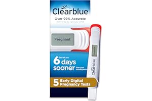 Clearblue Early Digital Pregnancy Test, Early Detection at Home Pregnancy Test, 5 Ct