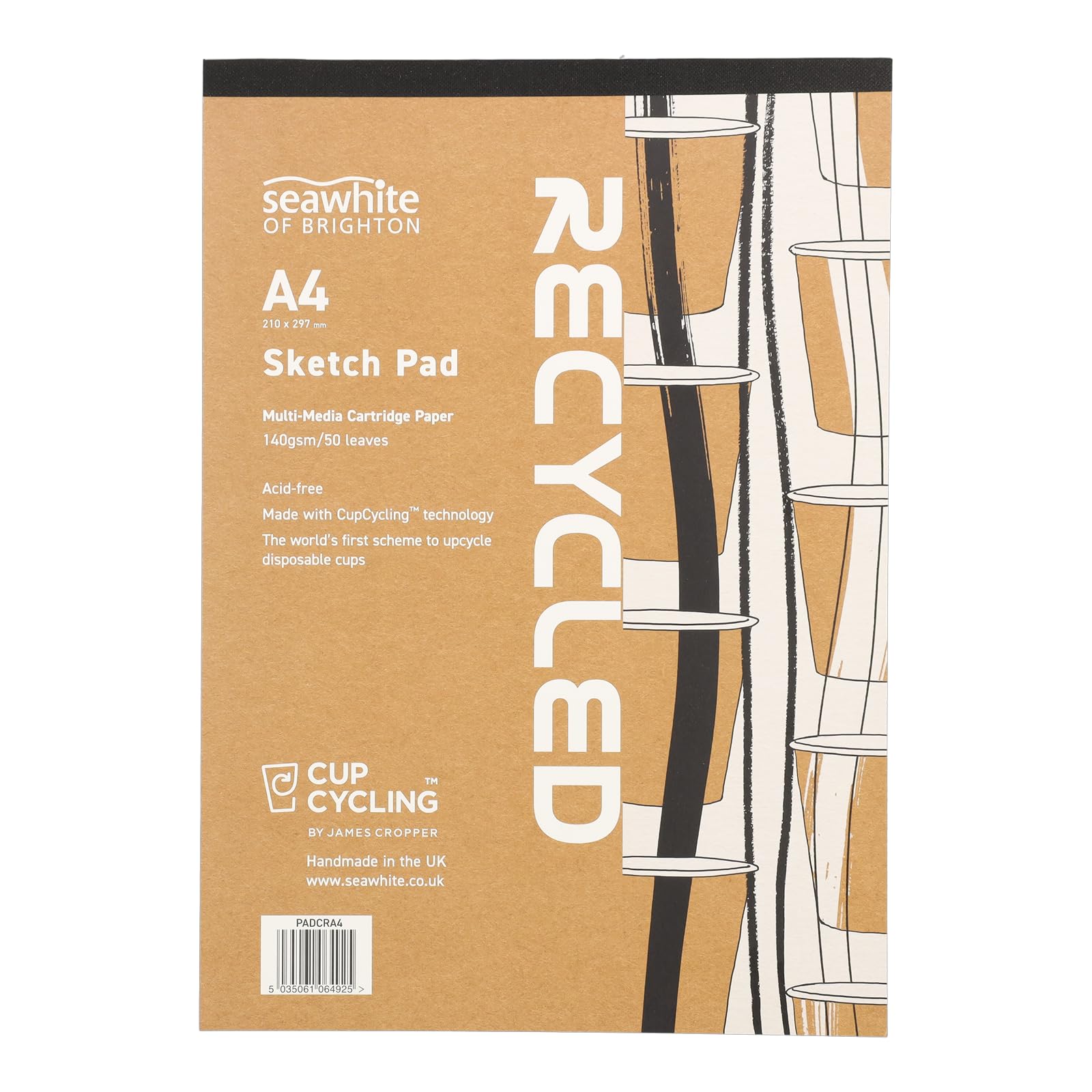 Seawhite CupCycling™ Cartridge Paper Pad A4 (29.7 x 21cm)