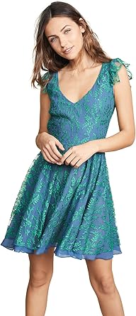 blue green lace dress