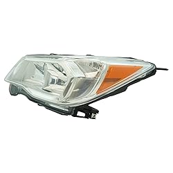 TRQ 2 Piece Headlight Assembly Set Chrome Bezel