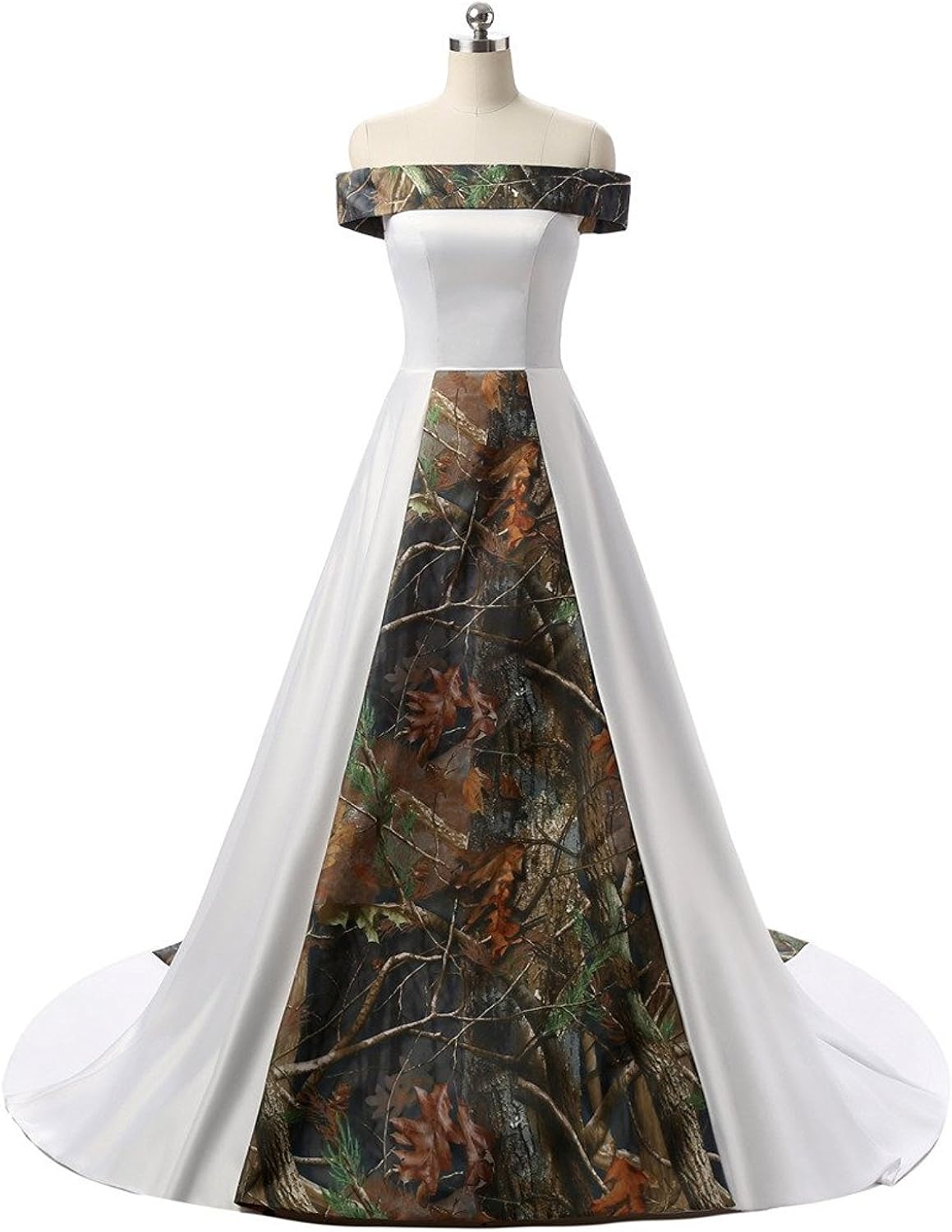 camo wedding dress