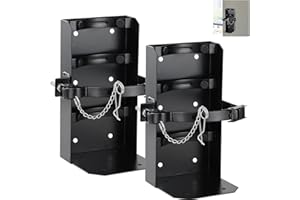 QAMGCYW 𝙐𝙥𝙜𝙧𝙖𝙙𝙚 2 Pack 20 LB Fire Extinguisher Bracket，Fire Extinguisher Mount St12 Steel, Fit 20 lb Dry/10 lb CO2 Extinguisher for School Boat Truck Replace amerex 809, 3-Yr Service