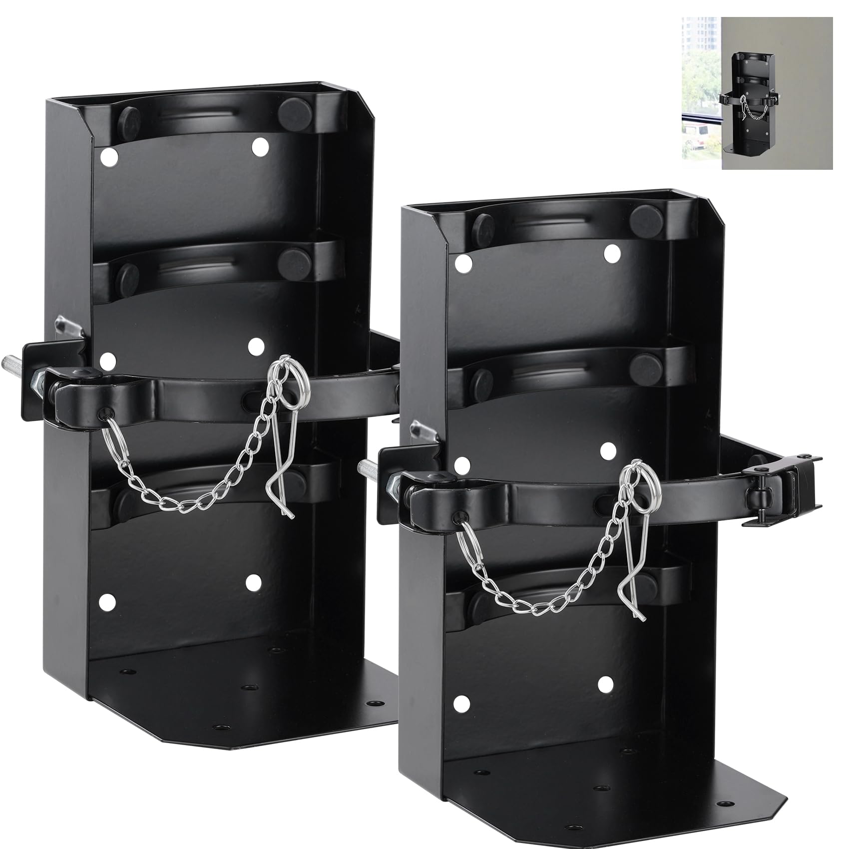 Photo 1 of ??????? 2 Pack 20 LB Fire Extinguisher Bracket?Fire Extinguisher Mount St12 Steel, Fit 20 lb Dry/10 lb CO2 Extinguisher for School Boat Truck Replace amerex 809, 3-Yr Service