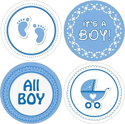 baby shower boy stickers