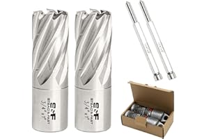 S&F STEAD & FAST Annular Cutter Set, 2-pc, 3/4" Diameter x 1" Depth of Cut for Magnetic Drill Press