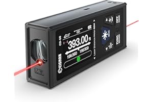 CIGMAN Dual Laser Distance Meter 393ft/120M Bilateral Laser Measurement Tool Rechargeable Laser Measure with M/in/Ft Multiple