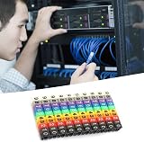 Hilitand 100x 2.5mm² Wire Number Marker Clips Plastic Cable Labels Color Coded view 5