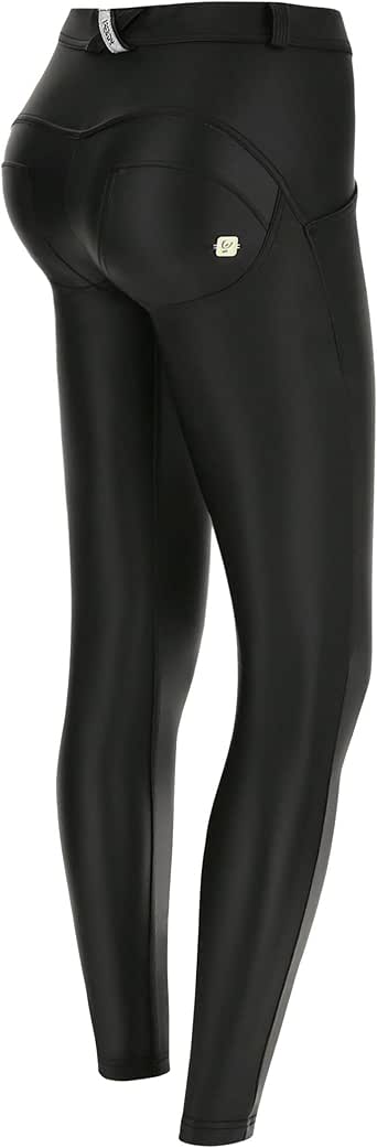 Freddy Faux Leather WR.UP Regular-Rise Super Skinny Trousers - Black - Medium at Amazon Womenâs 