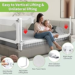 melafa365 Bed Rail for Toddlers, Upgrade Height