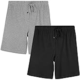 Andrew Scott Men's Lounge Shorts | Drawstring & Pockets Cotton PJ-Sleep Short Bottoms | Multi Packs