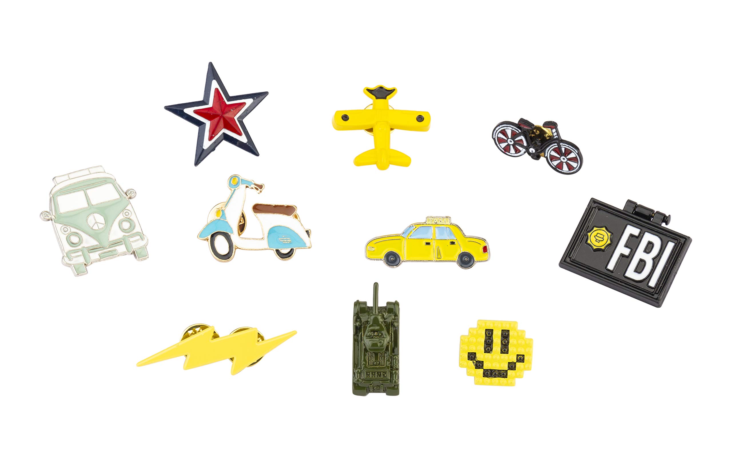 Knighthood 10 Pieces Cute Enamel Lapel Pin Set Cartoon Brooch Pin Badges Brooch Pins for Decoration Clothing Bags Jackets Accessory — image 1