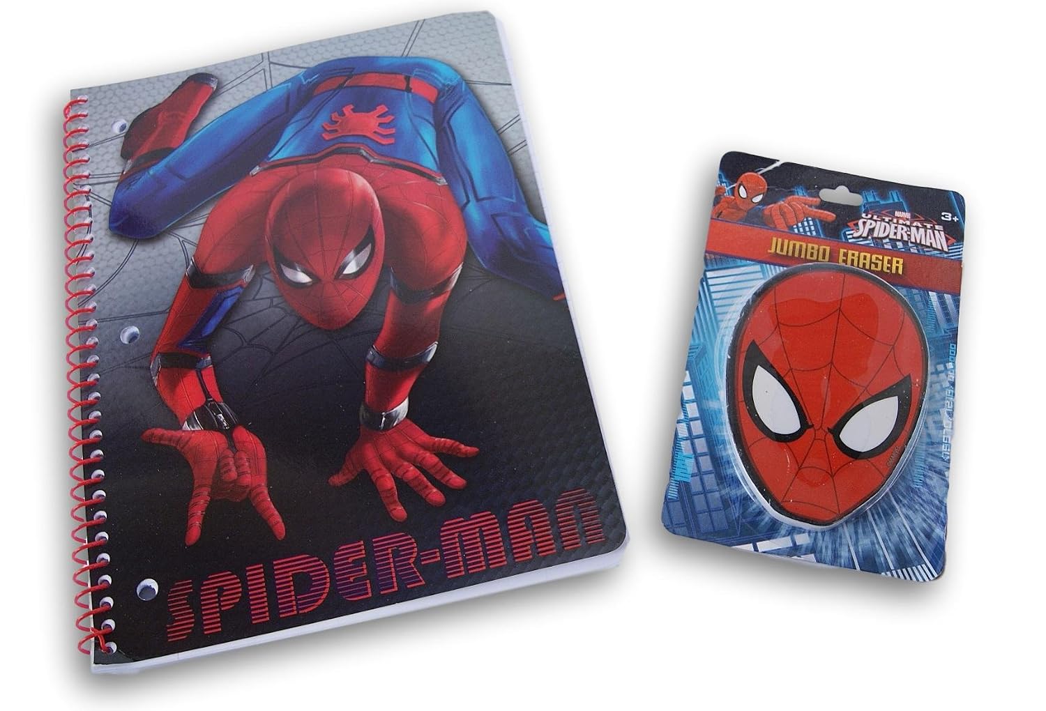IDL Spider-Man Back to School Set - Spiral Notebook and Jumbo Eraser
