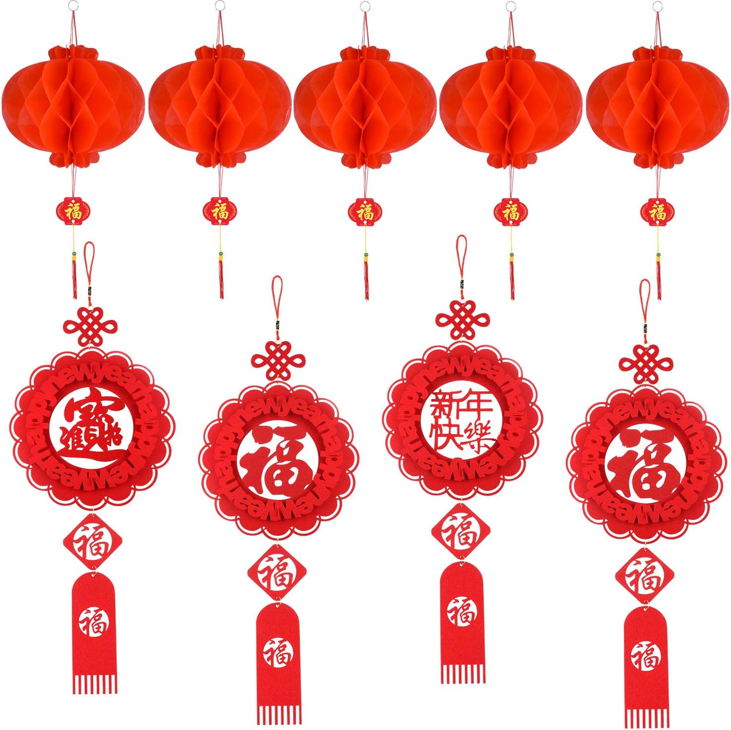 Pangda 30 Stück Rote Papierlaternen – Chinesische Neujahrsdekoration, 19 Cm Durchmesser, Faltbar