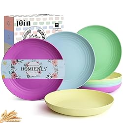 Homienly 10 inch Deep Dinner Plates Set of 8