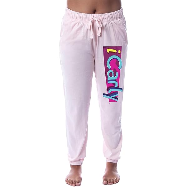 タイムセール　9ARレディースボディ INTIMO Barbie Women's Pink Title Logo Sleep Jogger Pajama