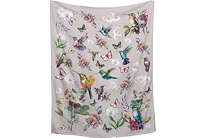PANDASBLANKET Hummingbird Throw Blanket Butterfly Hummingbirds Theme Blanket for Women Girls Hummingbird Gifts for Bird Lovers Bird Flower Blanket for Couch Bed Outdoor 40"x50"for Kids/Child