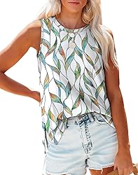 Tank Tops for Womens Crewneck Cute Printed Summer