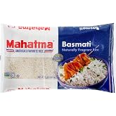 Mahatma Basmati Rice, Fragrant Indian Rice, 5-Pound Bag | Aromatic rice for stovetop or microwave, quick and easy to cook, gluten-free, vegan, kosher, non-GMO, bulk bag