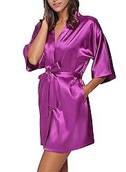 The Bund Women's Pure Colour Short Kimono Robes
