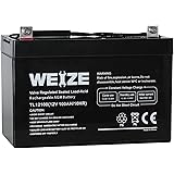 Weize 12V 100AH Deep Cycle AGM SLA VRLA Battery for Solar System RV Camping Trolling Motor, in Series 24V 36V 48V