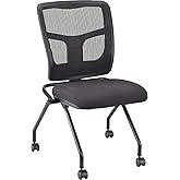 Lorell Black Nesting Chair (Pack of 2)