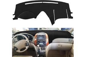 FCOVERGURUS Dash Cover Mat Custom Fit for Toyota Sienna 2004-2010, Dashboard Cover Pad Carpet Protector (Black) F99
