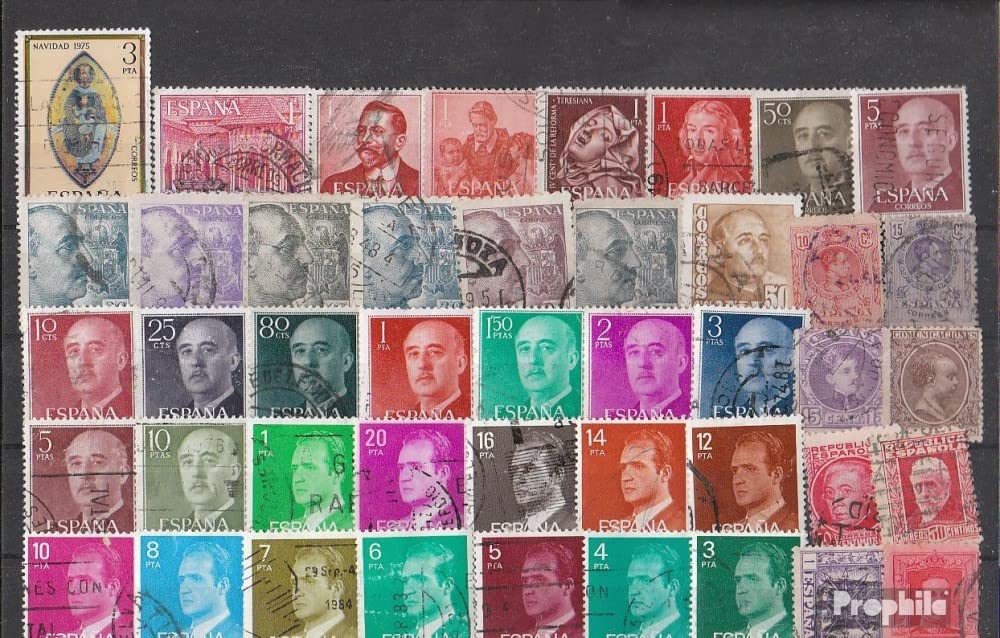Prophila Collection Spain 50 various stamps unmounted mint/never hinged ** MNH (Stamps for collectors)