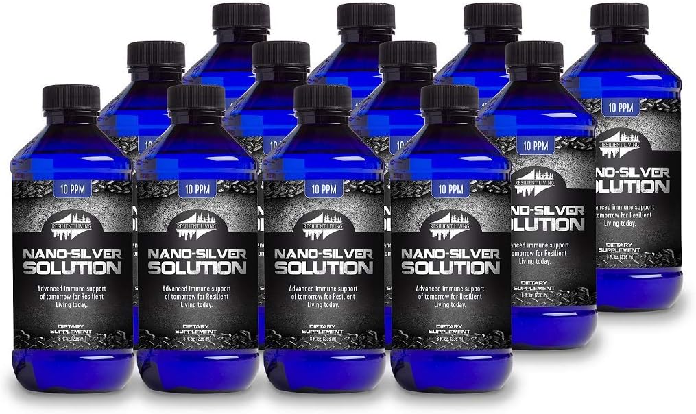 Silver Sol - Liquid 10 ppm - 8 oz - 12 Pack - Free Shipping