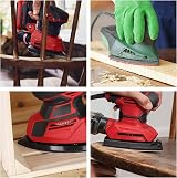 KONGMING 100 Pcs Mouse Sander Pads 11 Hole Grit 40 60 80 100 120 180 240 320 view 6