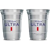 Inbev Michelob-Ultra Aluminum Tailgate Cup - Set of 2