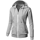 GIVON Women's Lightweight Zip Up Hoodie – Long Sleeve Thin Casual Hooded Jacket, Plus