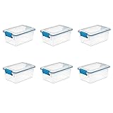 Sterilite 7.5 Qt Gasket Box, Stackable Storage Bin