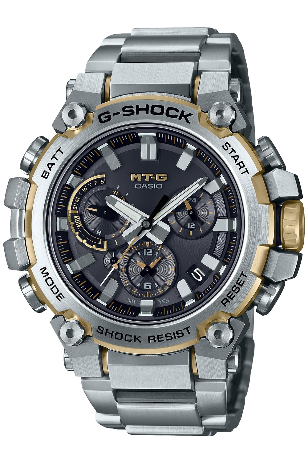 G-SHOCK(ジーショック) Casio MTG-B3000 Layer Composite Band Wristwatch, silver/cold, Layer Composite Band