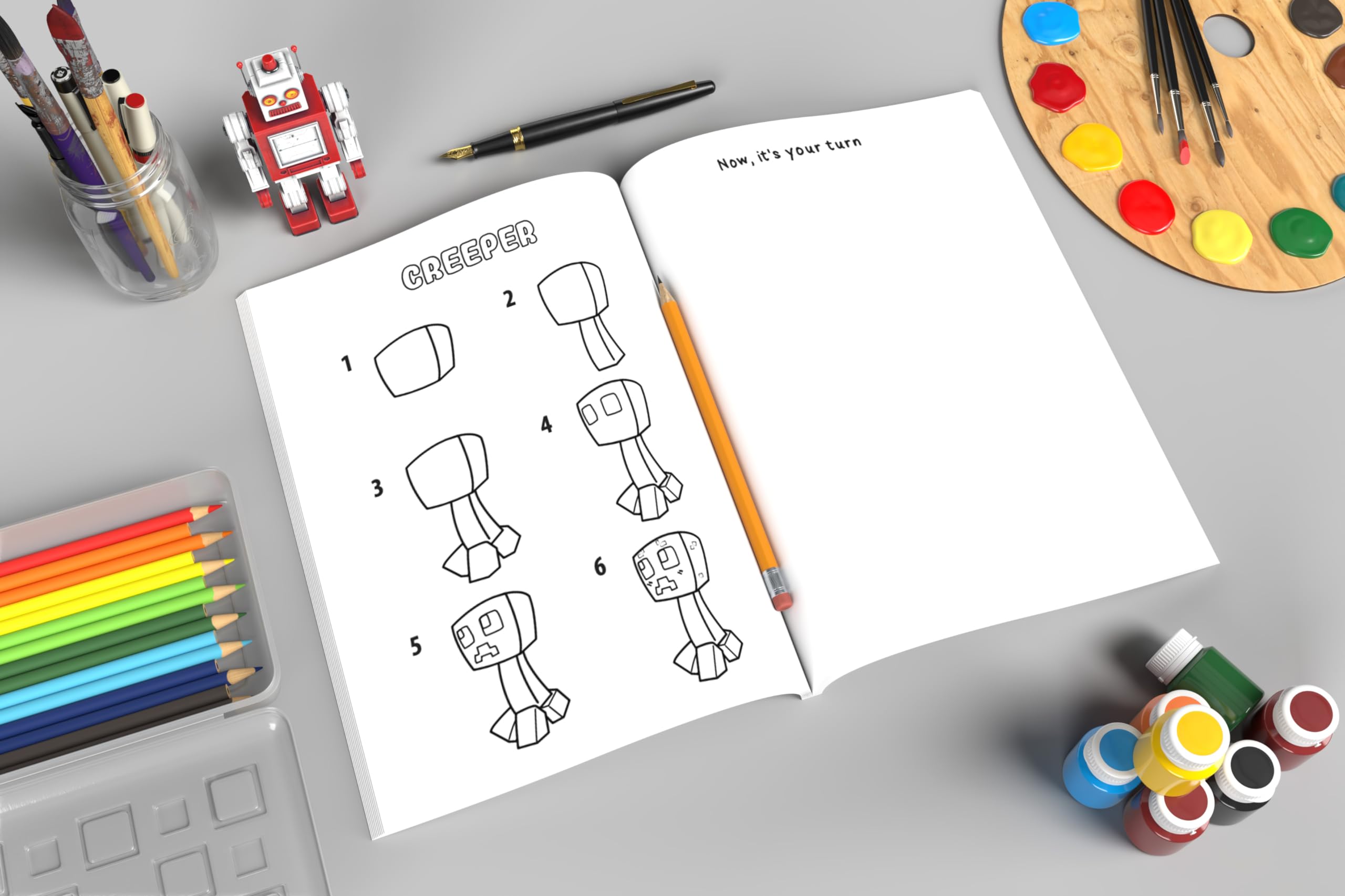How To Draw for Minecrafters A Step by Step Chibi Guide: Unlock Your Creative World with 6 Easy-to-Follow Tutorials for Drawing Minecraft Chibis from ... (Unofficial Minecraft Activity Book for Kids)