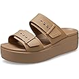Crocs Women's Brooklyn Buckle Low Wedge, Platform Sandals