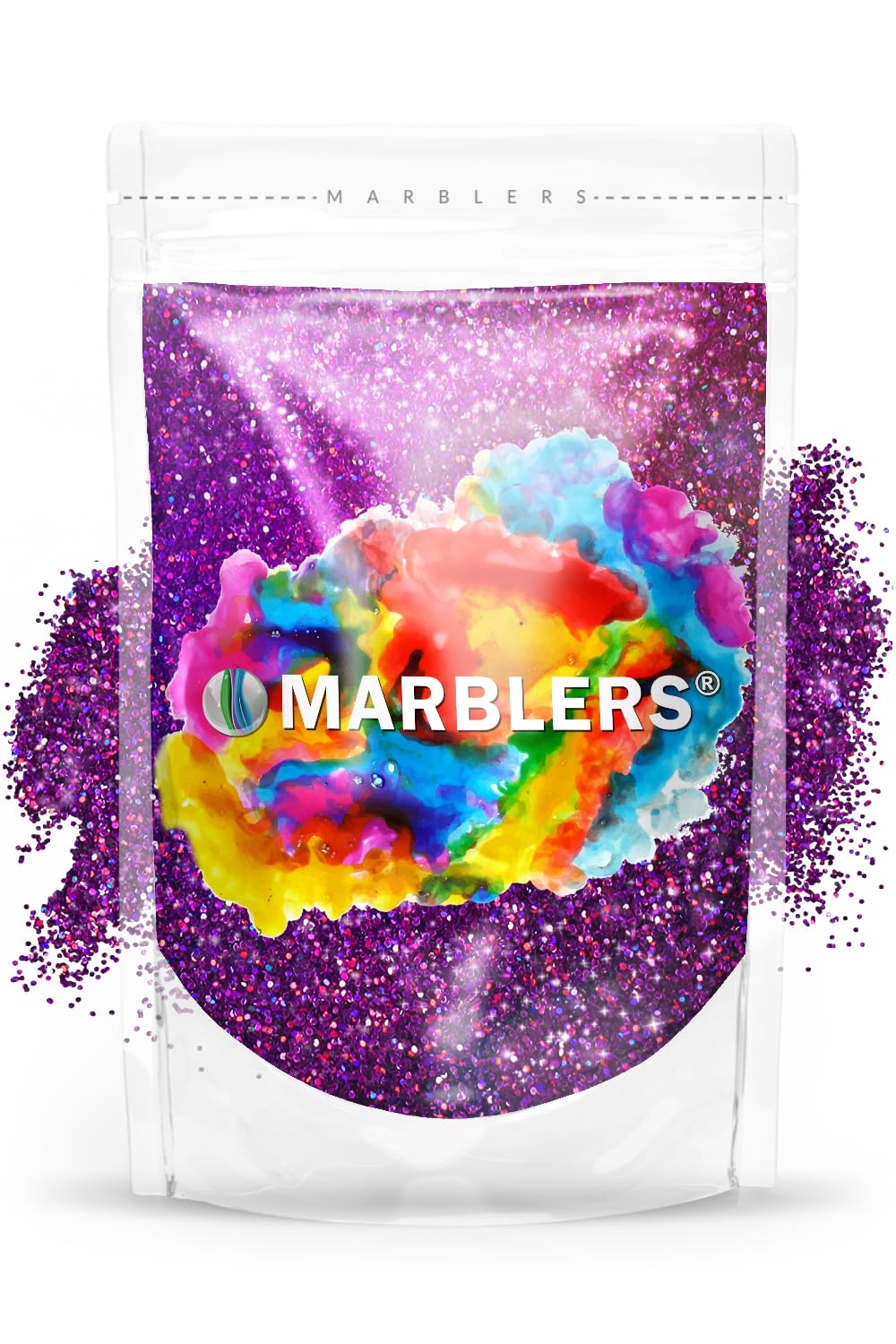 MARBLERS Holographic Glitter [Holo Magenta] 3oz (85g) | Fine | Non-Toxic, Vegan, Cruelty-Free | Face, Body, Eyeshadow, Hair, Festival, Party Makeup | Nail Art, Polish | Resin, Tumbler, Slime, Craft — image 1