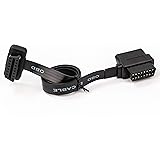 YPPOBD II OBD2 Pass-Through J1962M/F to J1962F Ribbon Splitter Cable 1 Male to 2 Female 2ft