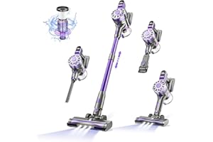 WLOTPO Vacuum Cleaners for Home,Cordless Vacuum Cleaner,Cordless Stick Vacuum Cleaner with 80000Rmp Powerful Motor,Lightweight Cordless Vacuum Cleaners for Home Hard Floor Pet Hair(Deep Purple)