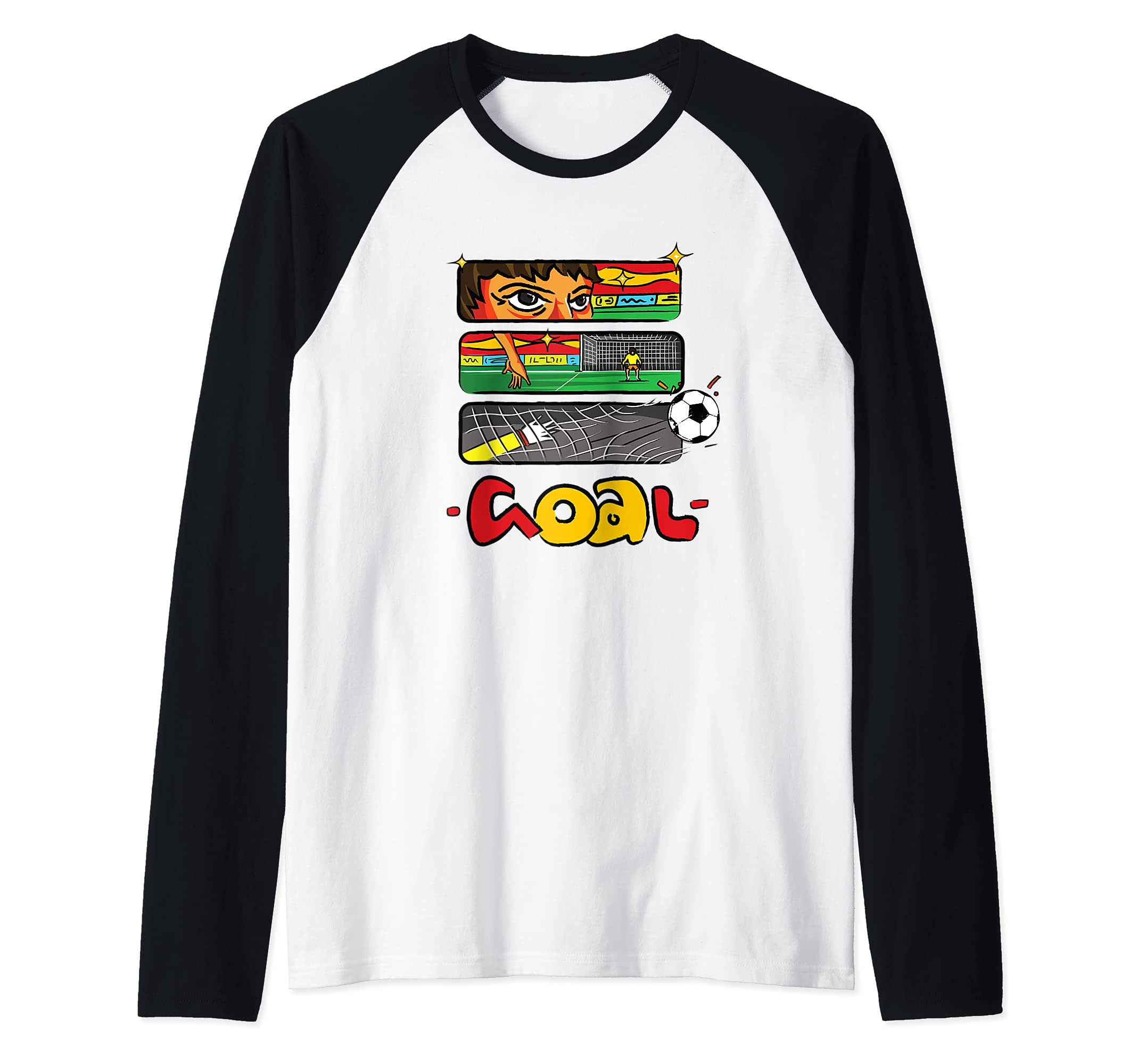 Spain Flag Raglan Baseball Tee
