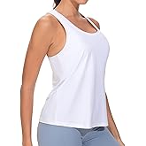 THE GYM PEOPLE Women's Racerback Workout Tanks Tops Sleeveless Running Athletic Yoga Shirts