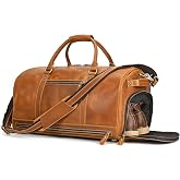 Full Grain Leather Duffel Bags for Men and Women Travel Overnight Weekend Leather Bags Sports Gym Duffel