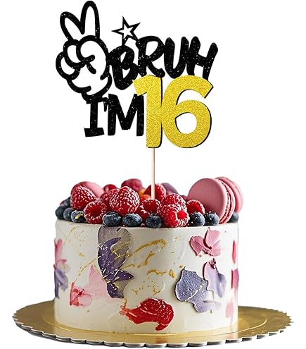 "Bruh I'm 10" Birthday Cake Topper - Double Digits Party Decor For Boys