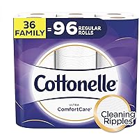 Cottonelle Ultra ComfortCare Toilet Paper, Soft Biodegradable Bath Tissue, Septic-Safe, 36 Family Rolls