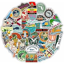 Amazon.com: Navy Peony Retro Florida State Travel Stickers (31 